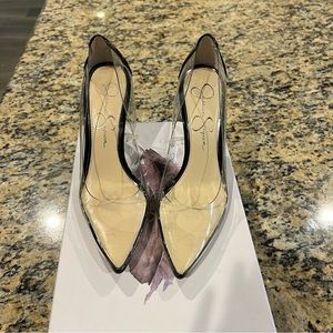 Jessica Simpson pixera 2 pumps with clear vinyl upper